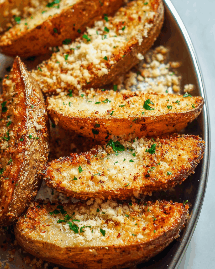 Baked Garlic Parmesan Potato Wedges 2
