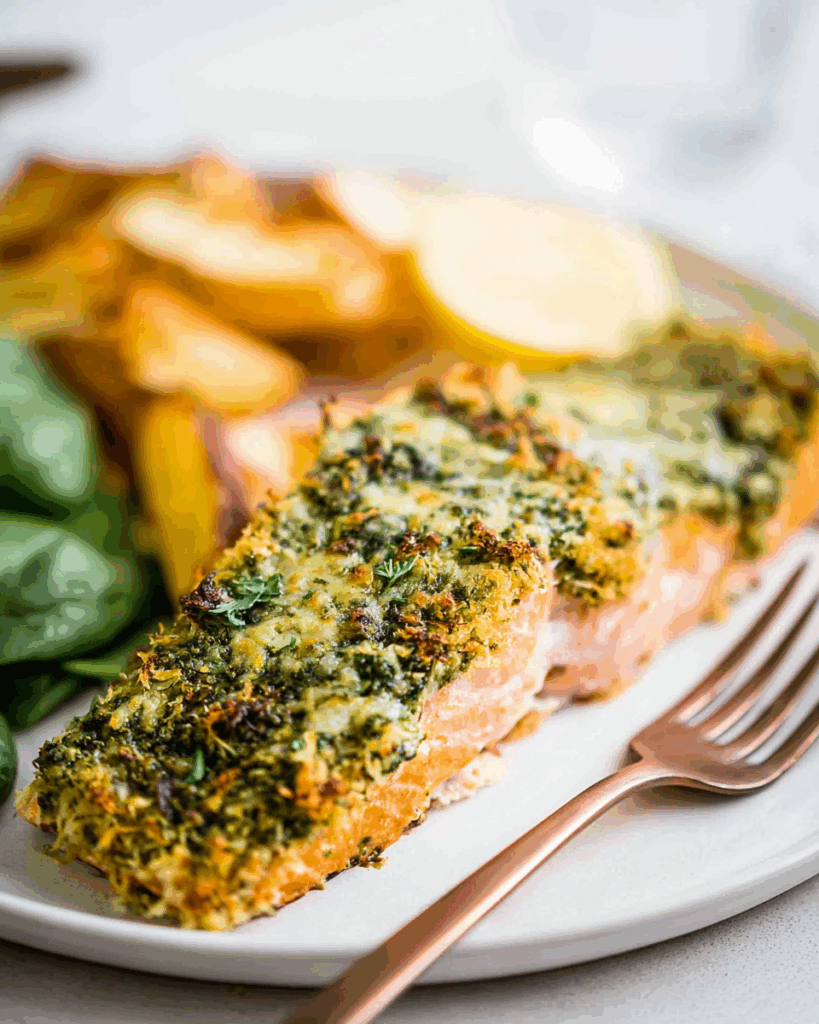 Baked Pesto Salmon