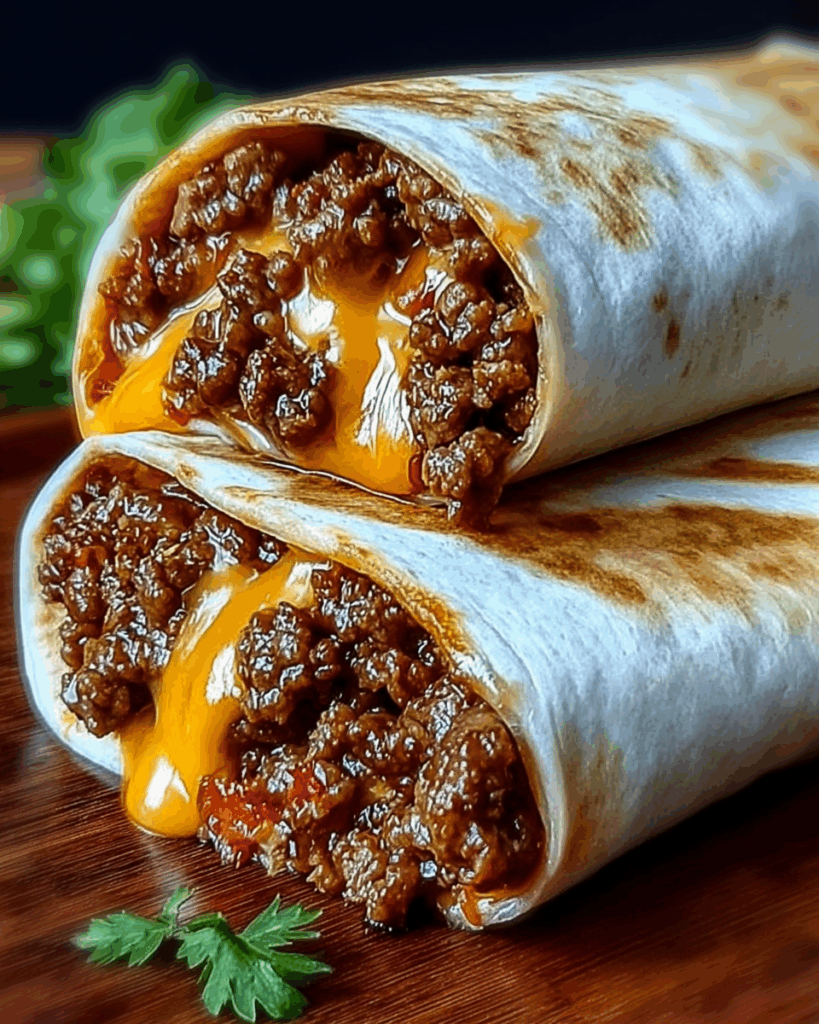 Cheesy Beef Wraps 2