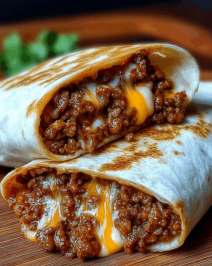 Cheesy Beef Wraps 3