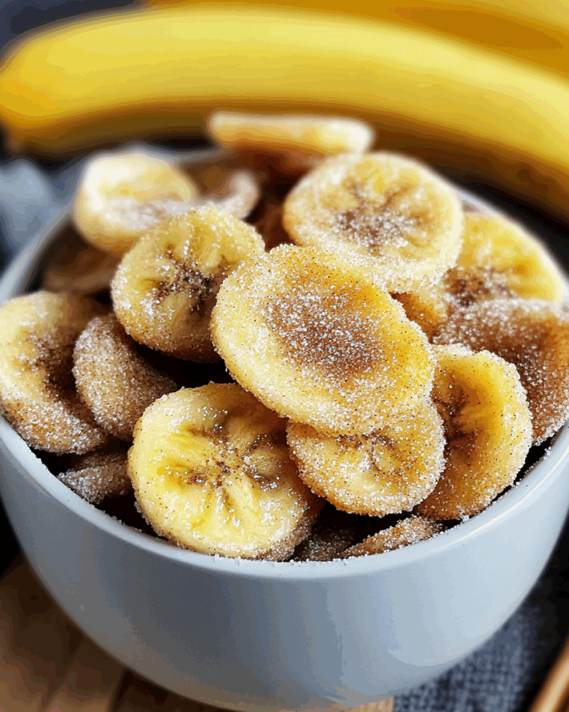 Cinnamon Sugar Air Fryer Banana Chips 2