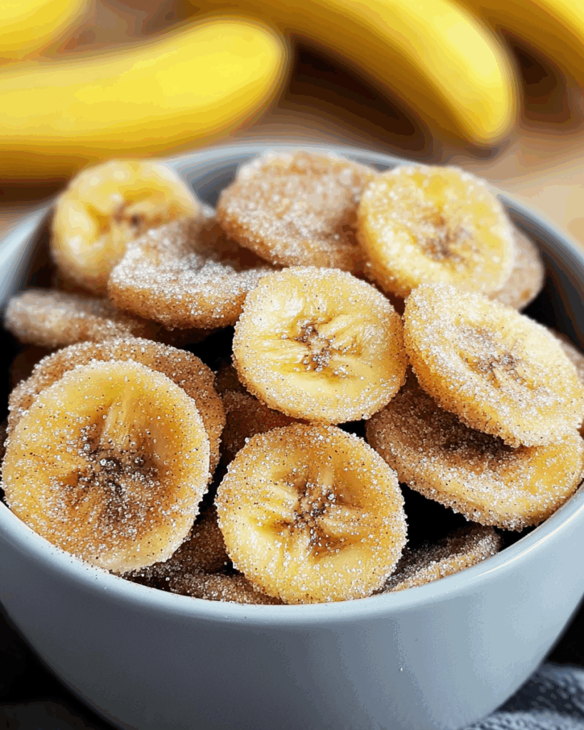 Cinnamon Sugar Air Fryer Banana Chips 3