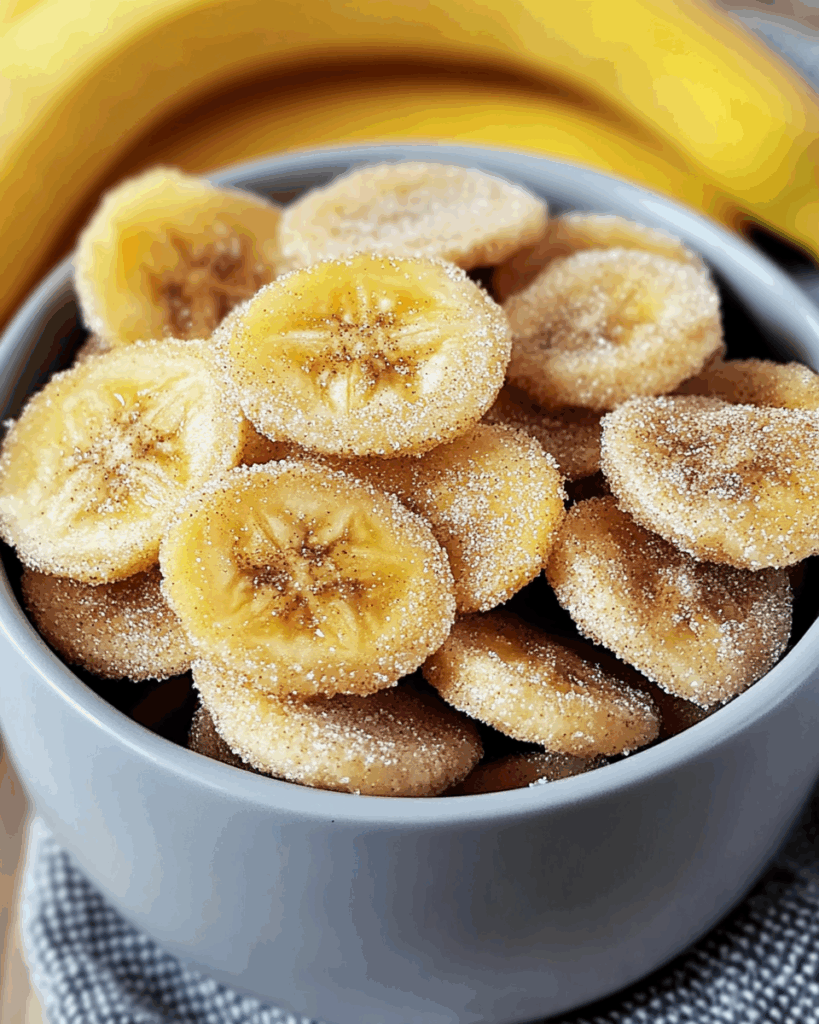 Cinnamon Sugar Air Fryer Banana Chips