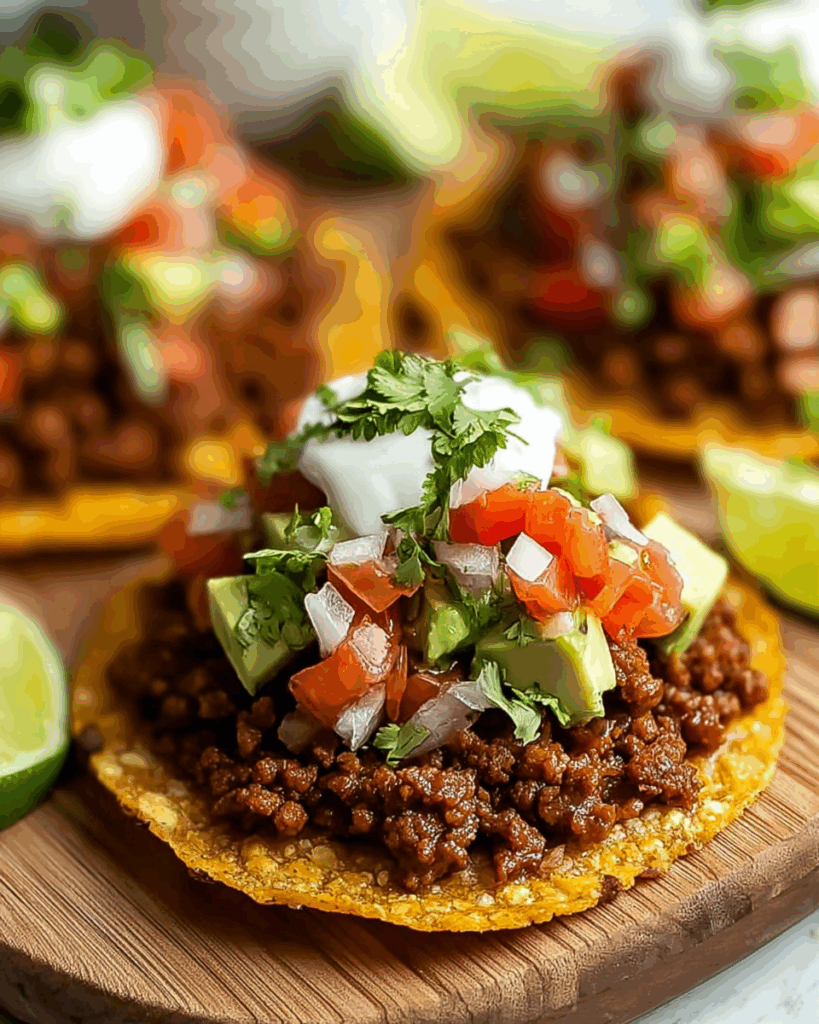 Crispy Ground Beef Tostadas 2
