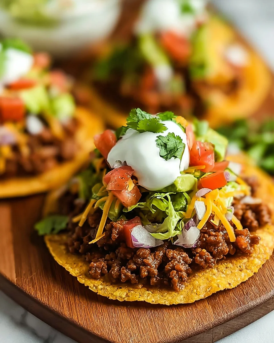 Crispy Ground Beef Tostadas: A Flavorful Delight Awaiting You!