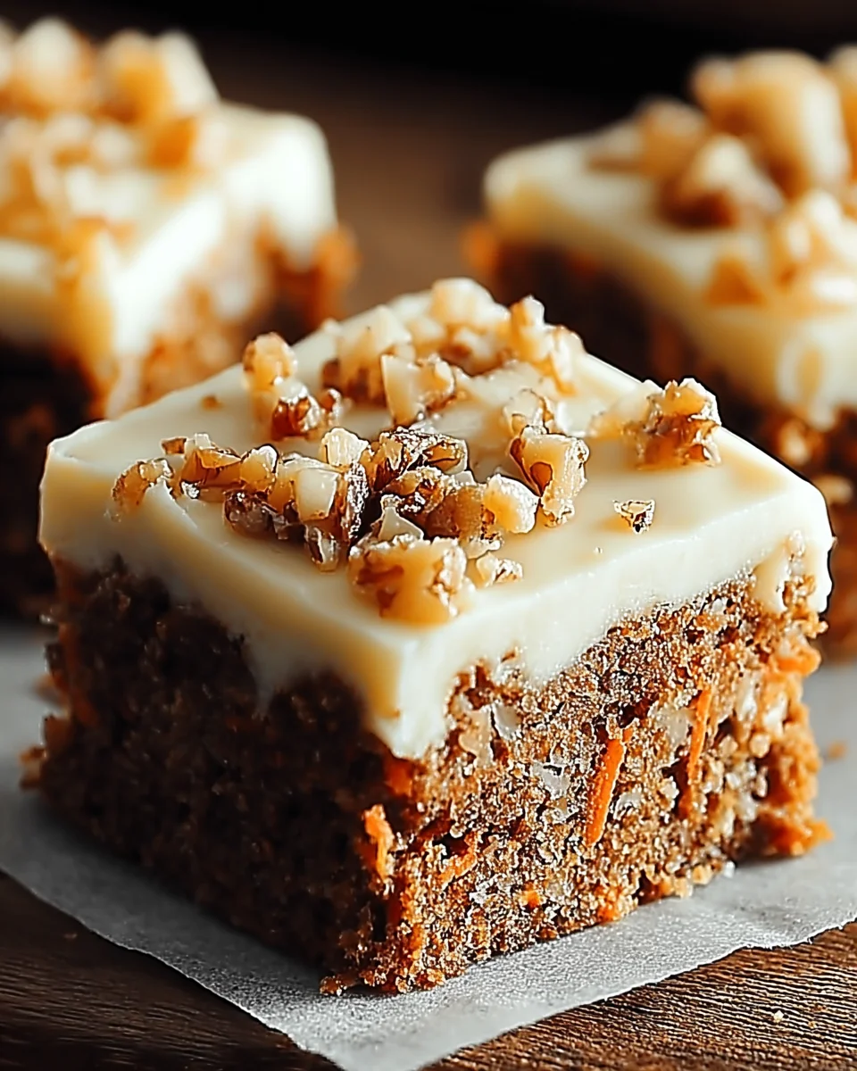 Decadent Carrot Cake Bars with Cream Cheese Frosting Delight You!