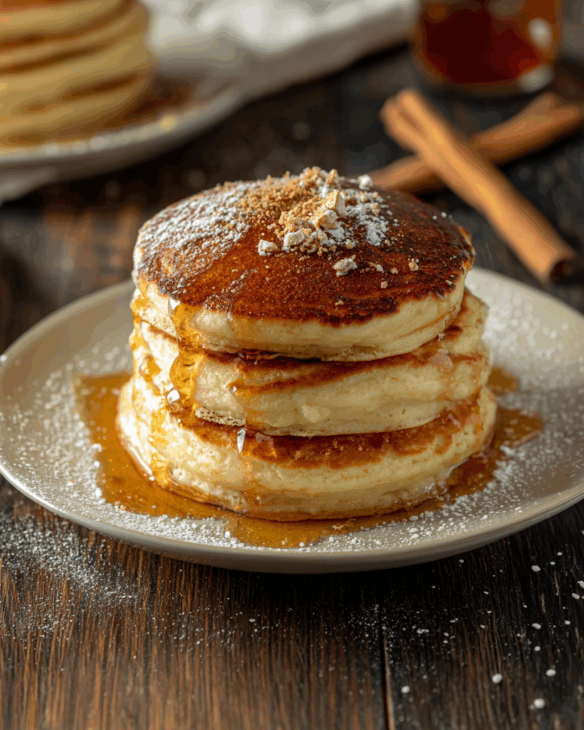 Fluffy Vanilla Cinnamon Buttermilk Pancakes