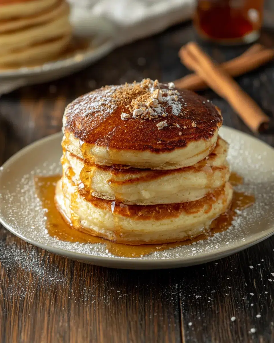 Fluffy Vanilla Cinnamon Buttermilk Pancakes made easy!