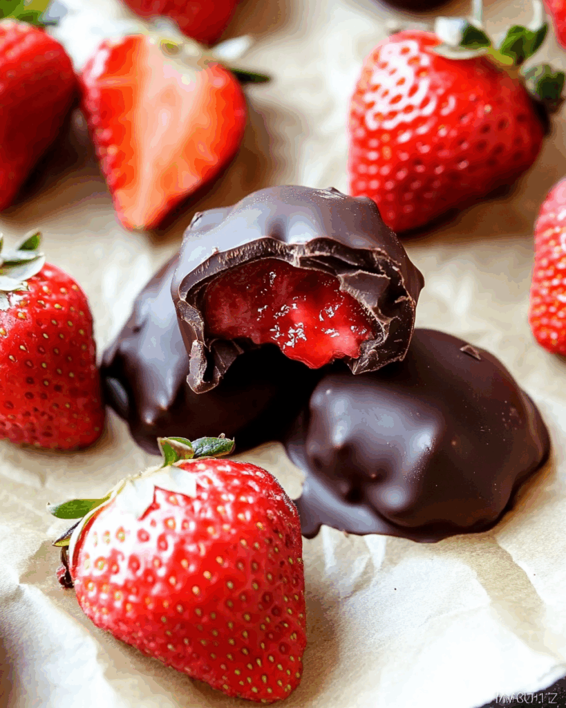 Frozen Chocolate Covered Strawberry Bites 2