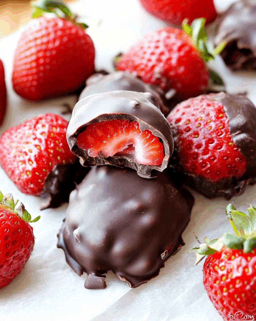 Frozen Chocolate Covered Strawberry Bites 3