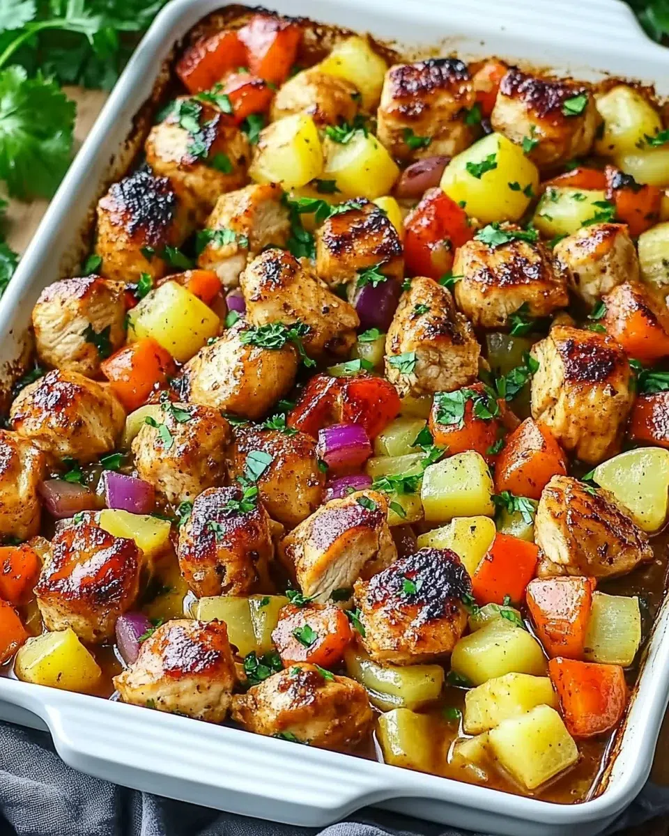 Hawaiian Chicken Sheet Pan Meal for Easy Family Dinners