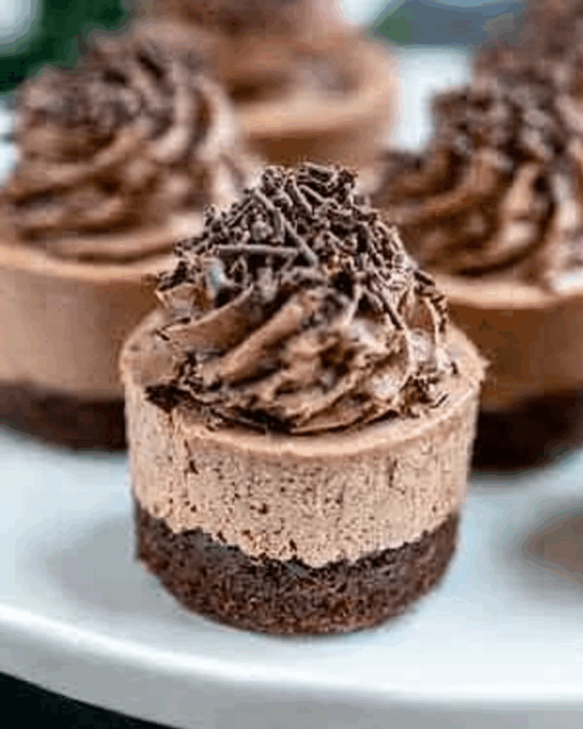 Mini Triple Chocolate Cheesecakes 2