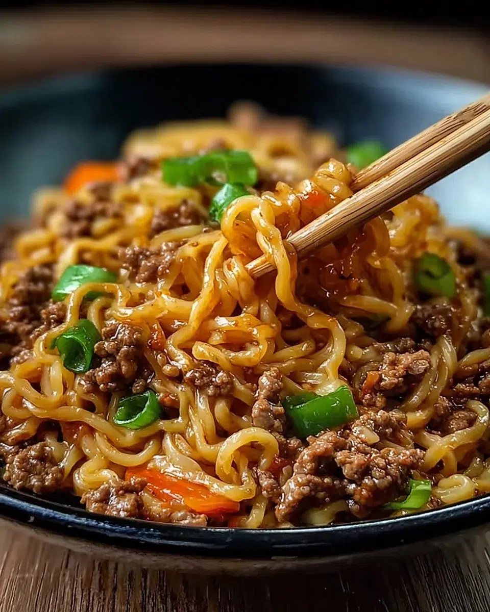 Mongolian Ground Beef Noodles: Quick & Delicious Recipe!
