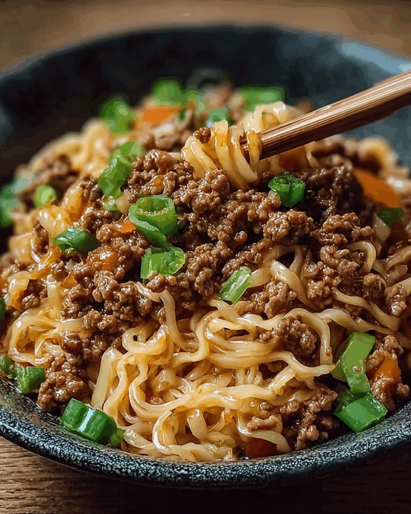 Mongolian Ground Beef Noodles 2