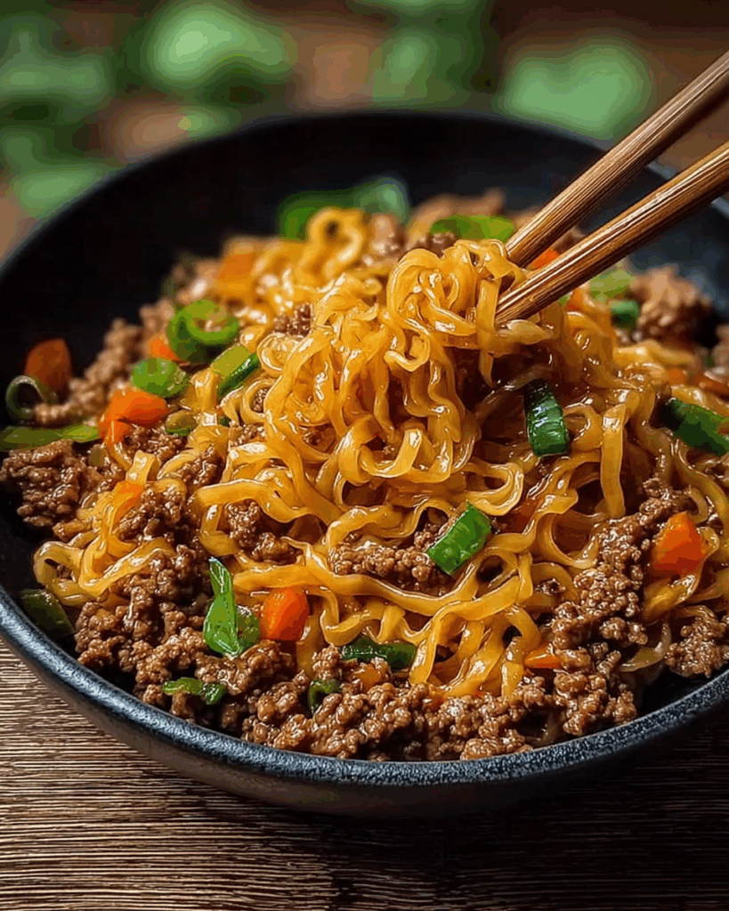 Mongolian Ground Beef Noodles 3