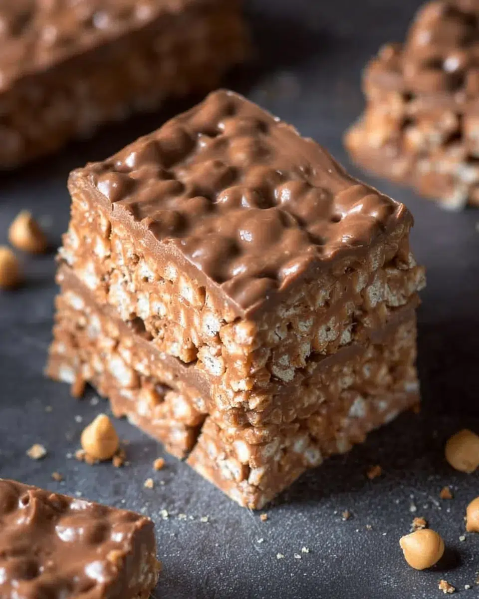No-Bake Chocolate Peanut Butter Crunch Bars Recipe Revealed!
