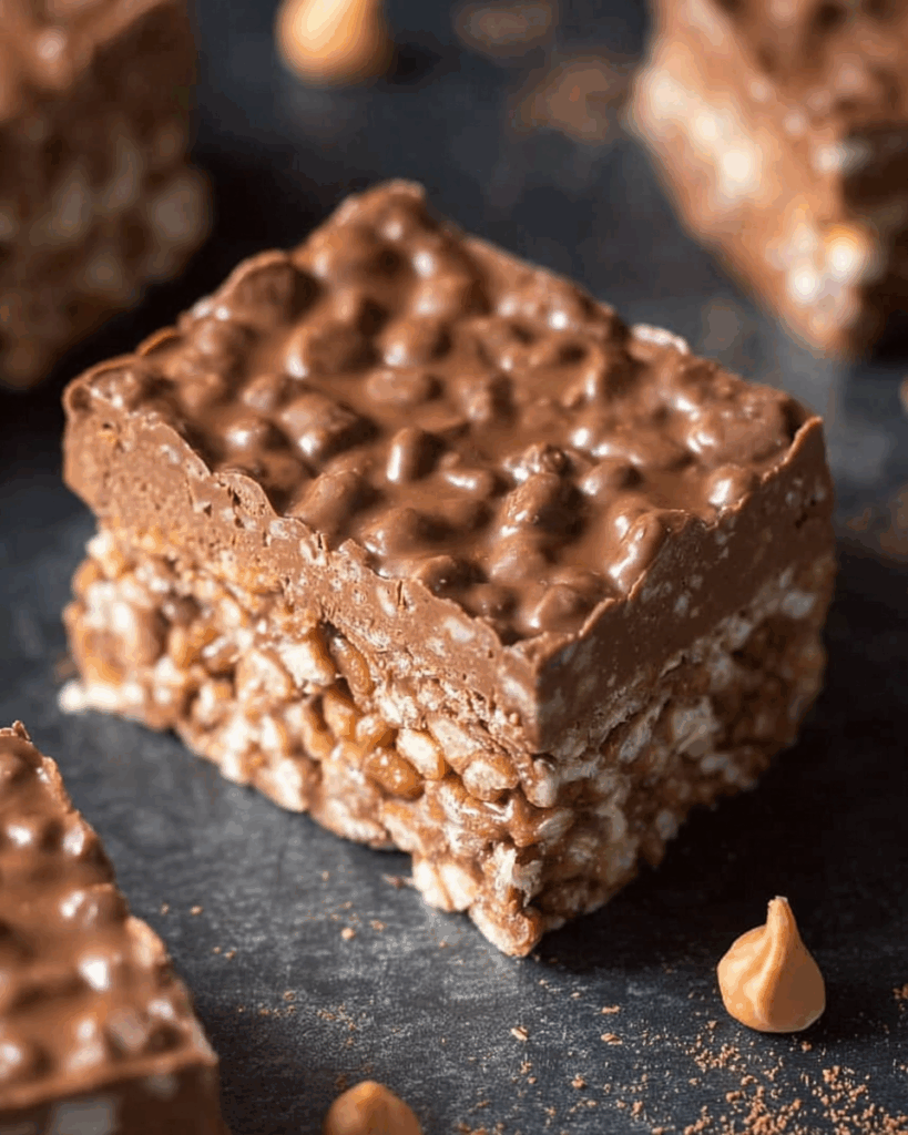 No Bake Chocolate Peanut Butter Crunch Bars 3