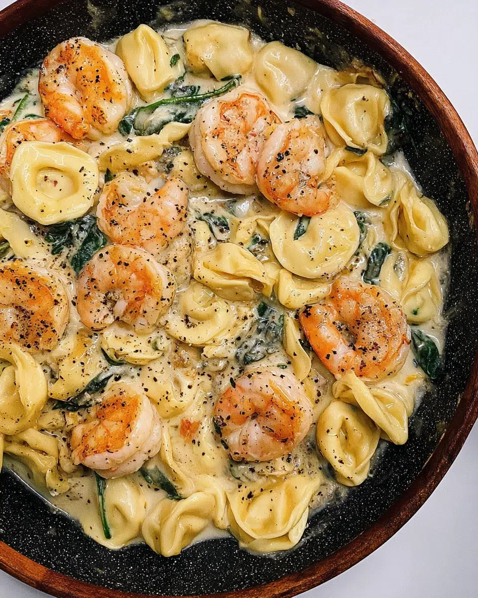 Shrimp and Tortellini in Garlic Sauce: A Quick Delight!