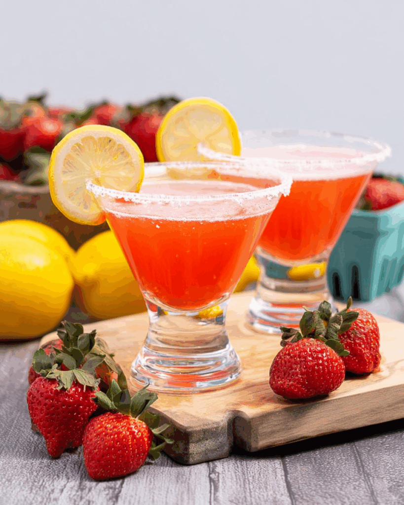 Strawberry Lemon Drop Martini 3