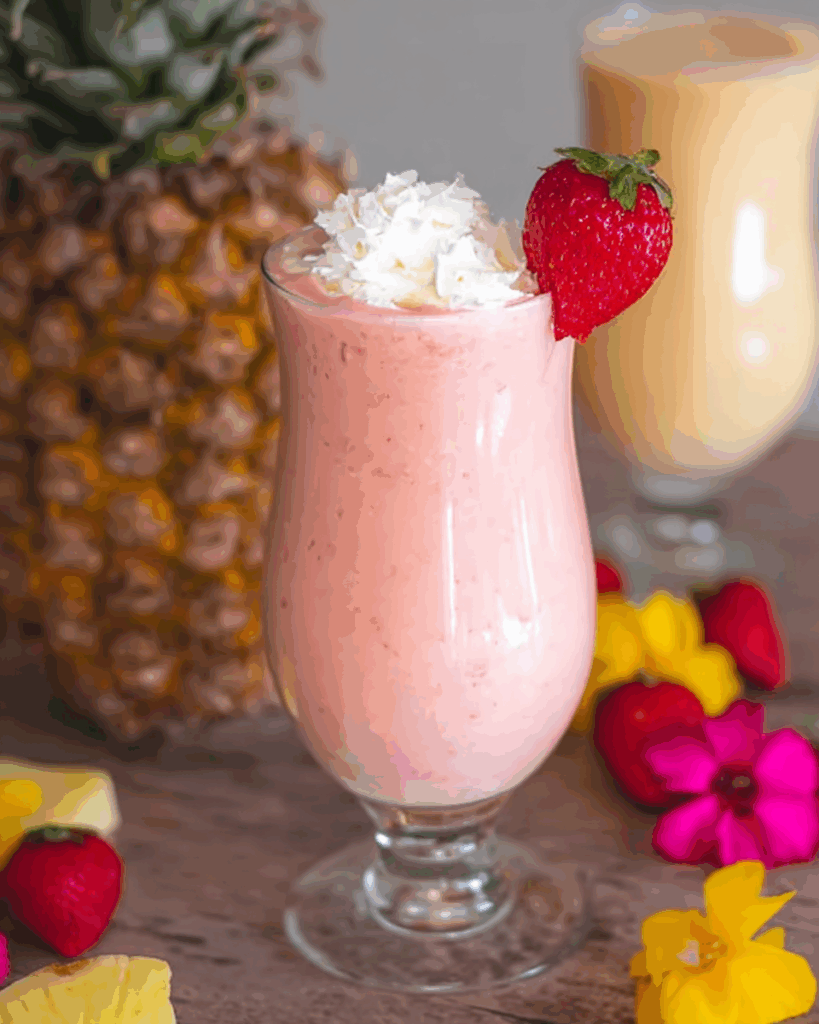 Tropical Strawberry Banana Pina Colada Smoothie 2