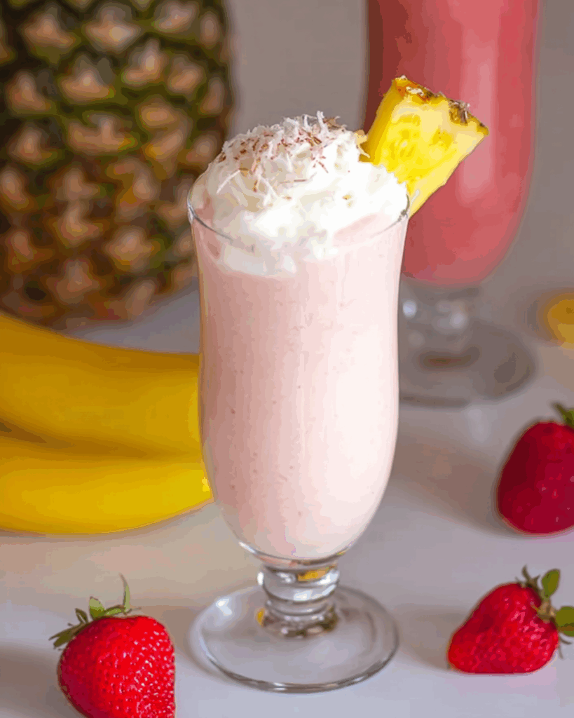 Tropical Strawberry Banana Pina Colada Smoothie 3