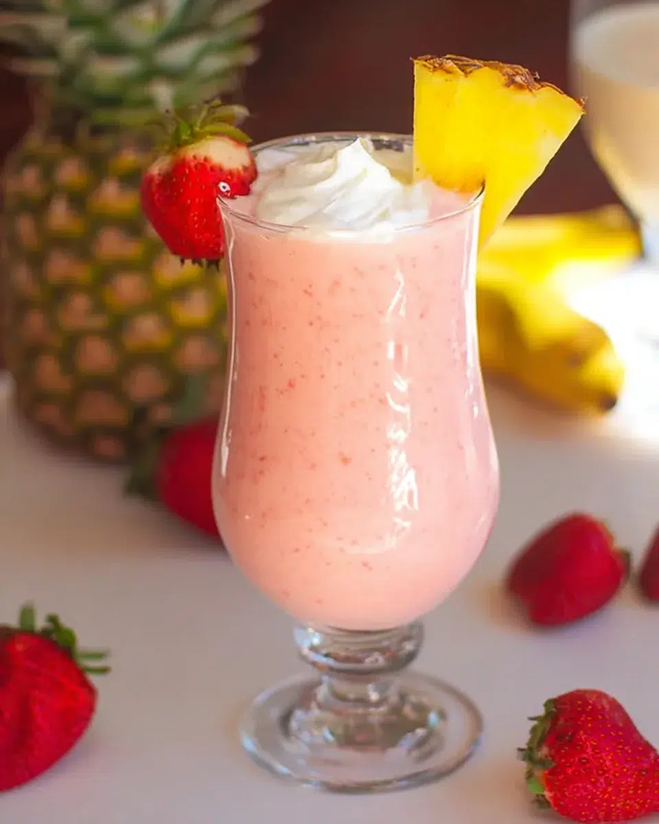 Tropical Strawberry Banana Pina Colada Smoothie Recipe Unveiled!