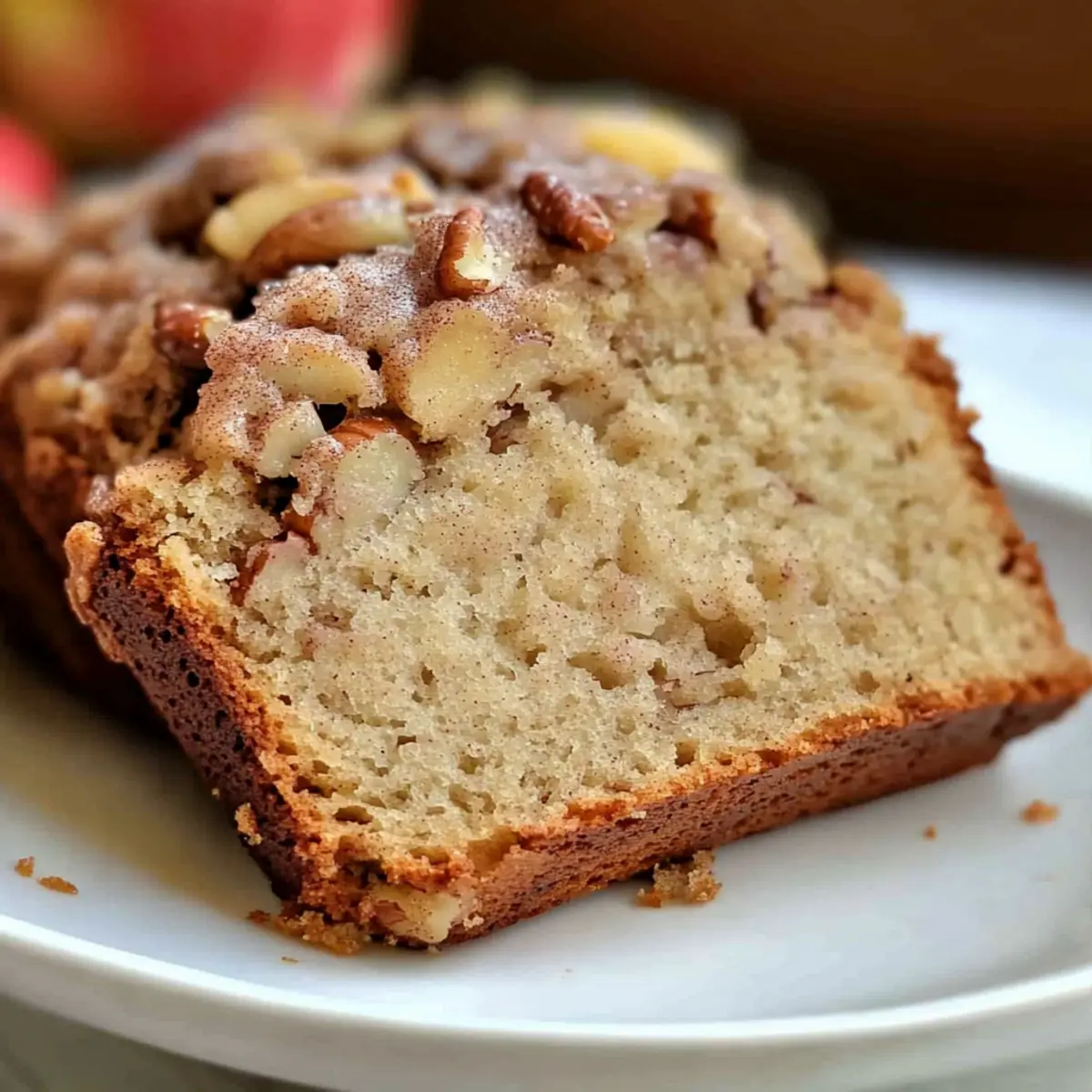 Heavenly Apple Bread with Cinnamon Pecan Crunch Delight