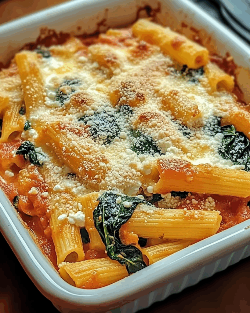 Baked Rigatoni with Spinach and Ricotta 2
