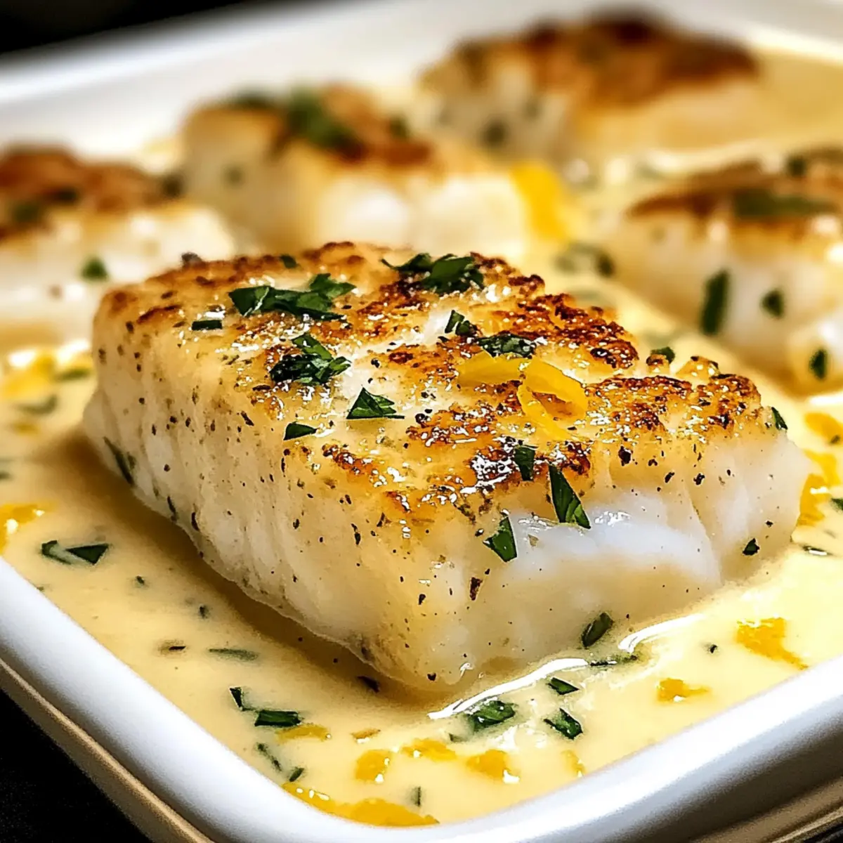 Baked Cod in Coconut Lemon Cream Sauce z58idn