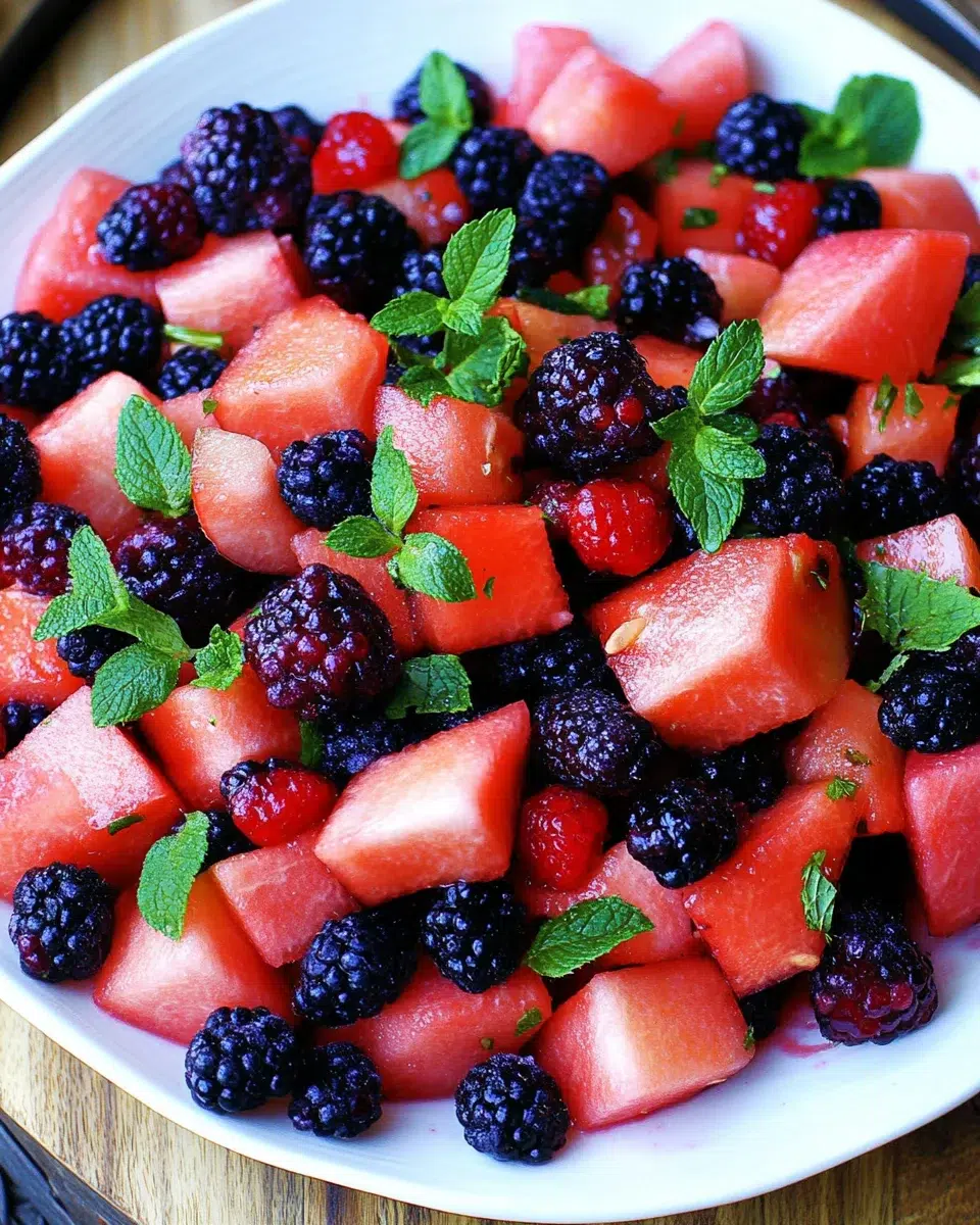 Berry Watermelon Fruit Salad that Refreshes Your Summer