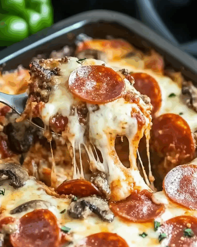 Cheesy Low Carb Pizza Casserole 2
