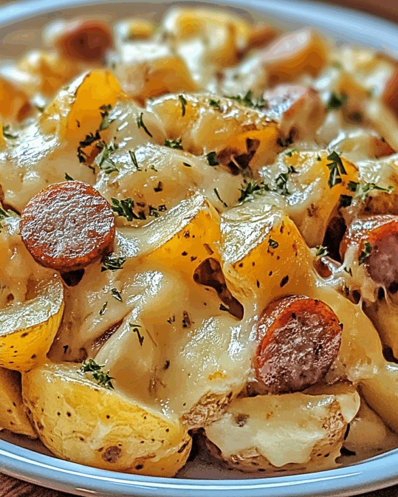 Cheesy Ranch Potatoes with Smoked Sausage 2
