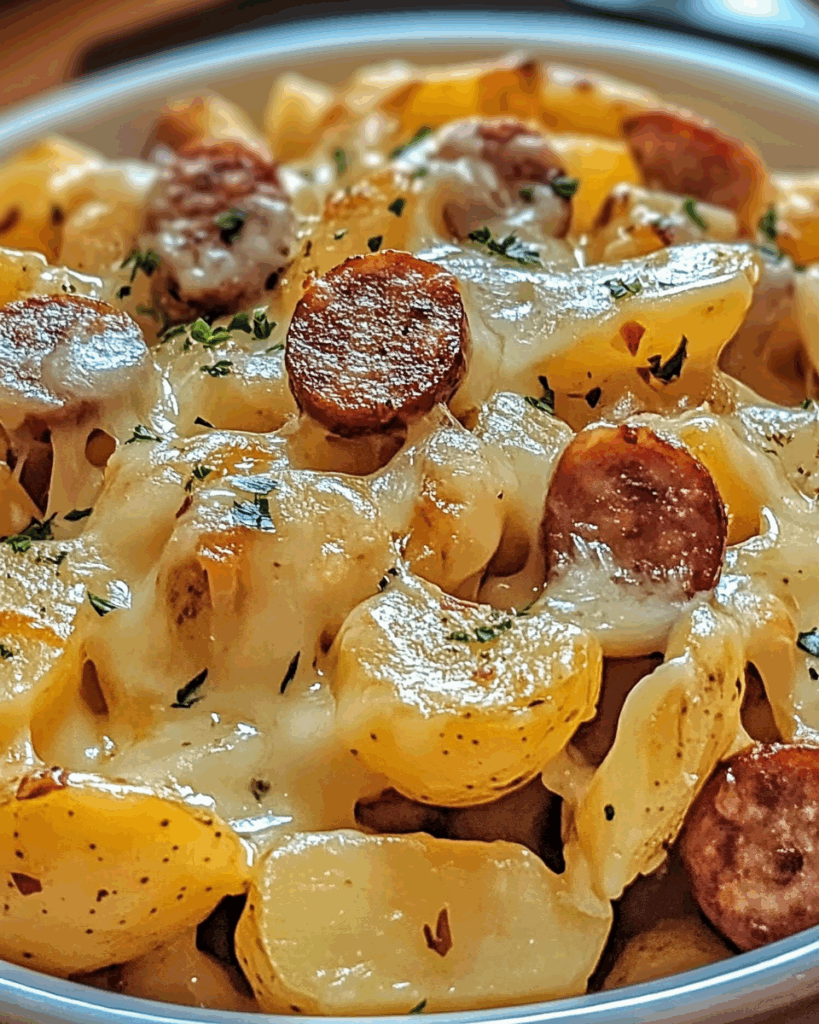 Cheesy Ranch Potatoes with Smoked Sausage 3