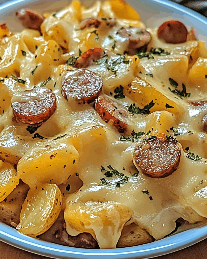 Cheesy Ranch Potatoes with Smoked Sausage