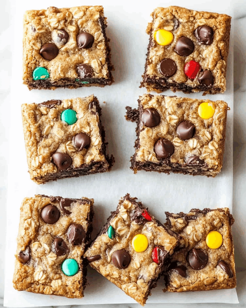Chewy Chocolate Chip Oatmeal Cookie Bars 2