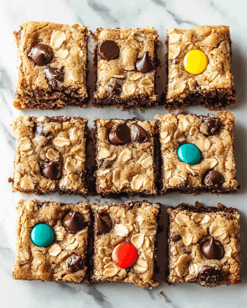 Chewy Chocolate Chip Oatmeal Cookie Bars 3