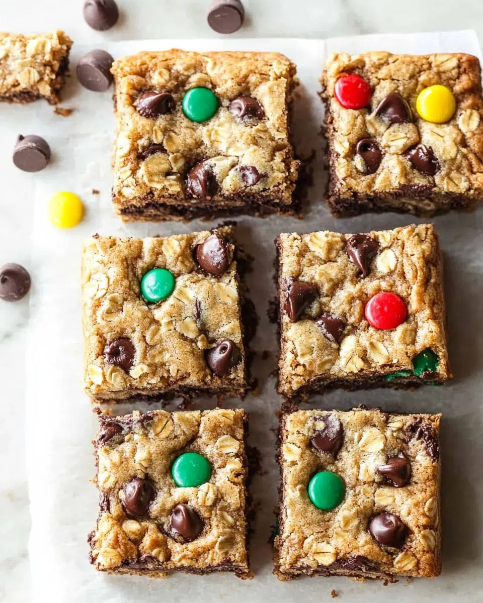 Chewy Chocolate Chip Oatmeal Cookie Bars that Delight!