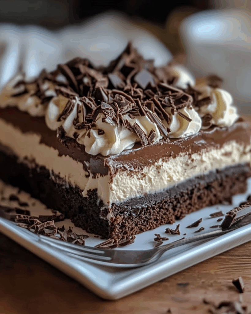 Chocolate Brownie Refrigerator Cake 2