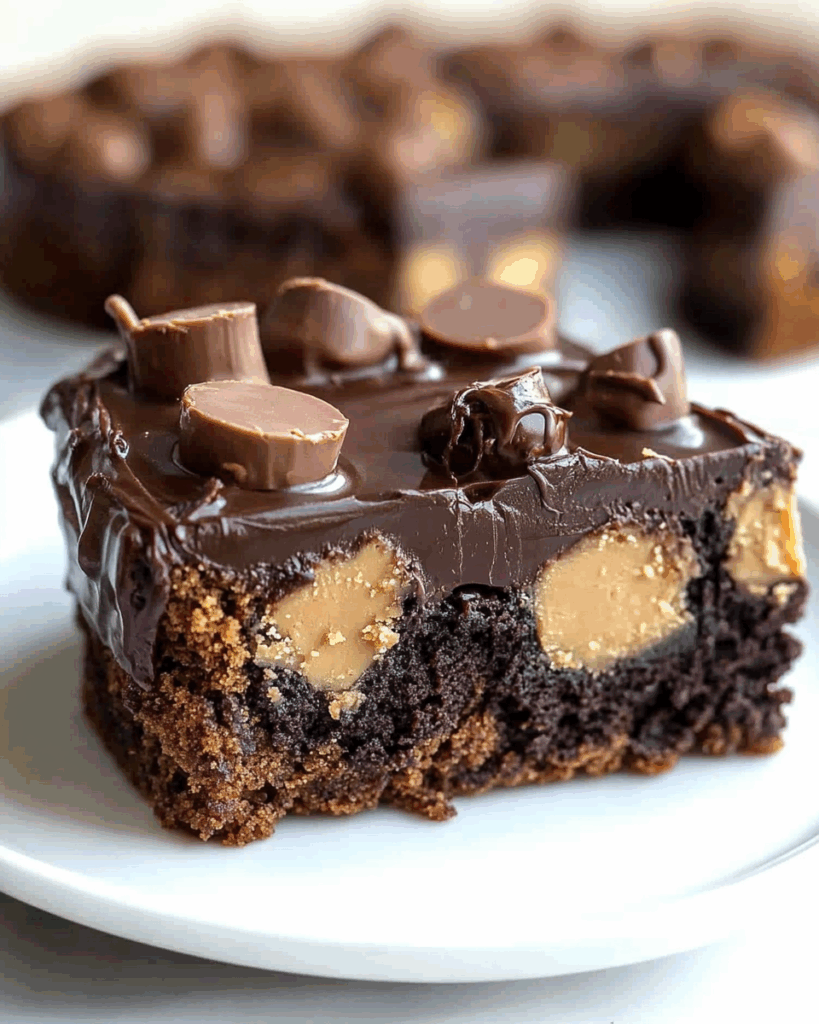 Chocolate Peanut Butter Cup Earthquake Cake 3