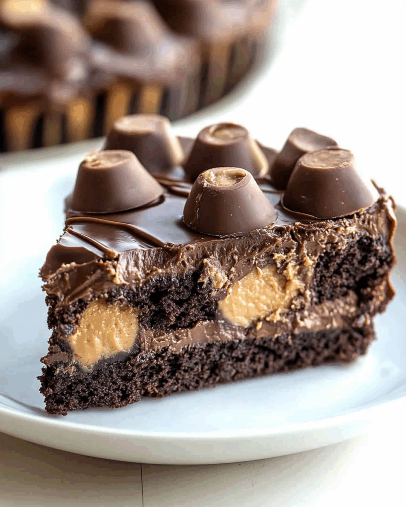 Chocolate Peanut Butter Cup Earthquake Cake