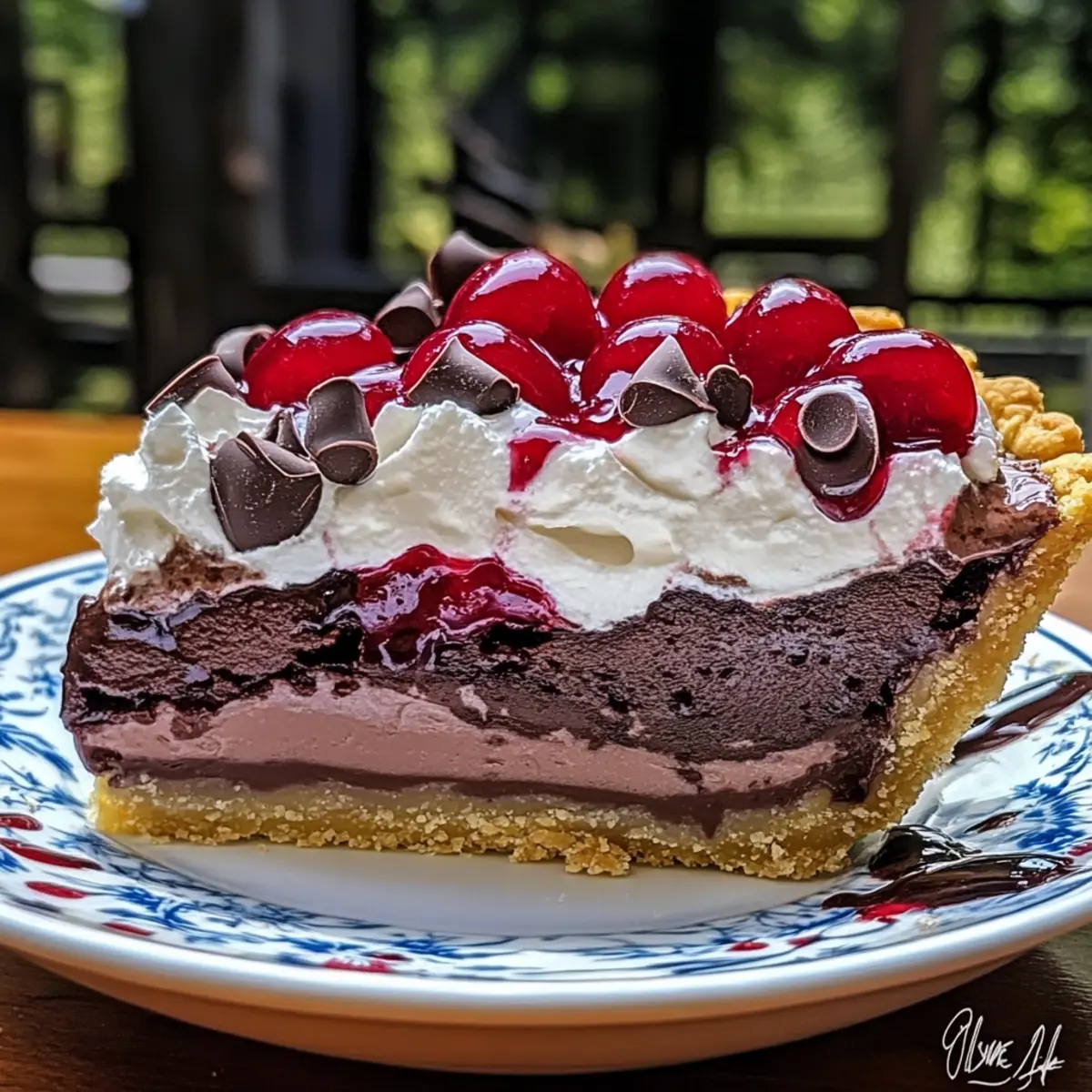 Chocolate Cherry Cream Pie oe8mea