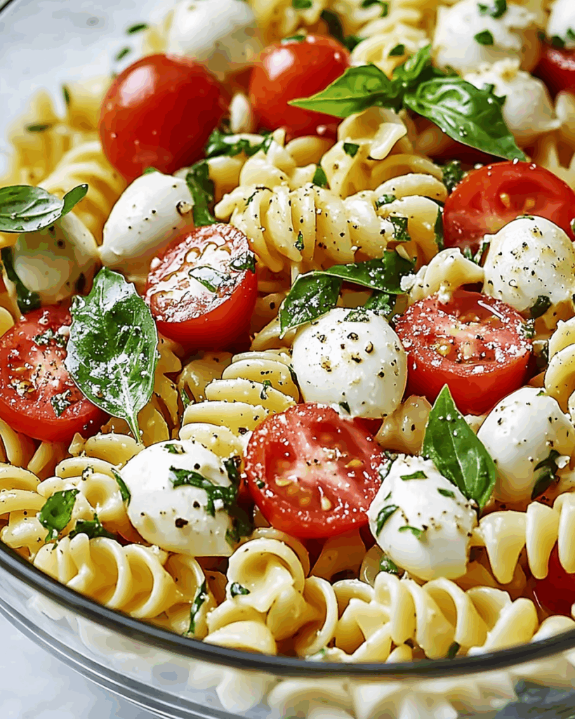 Creamy Caprese Pasta Salad 3