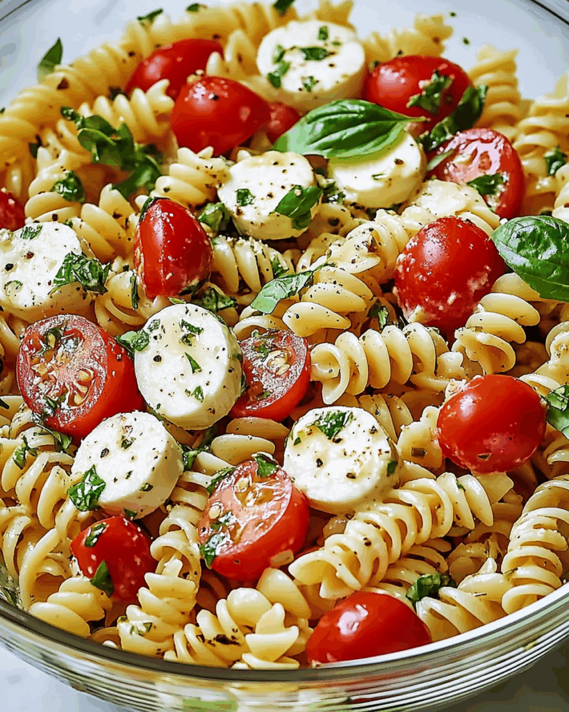 Creamy Caprese Pasta Salad