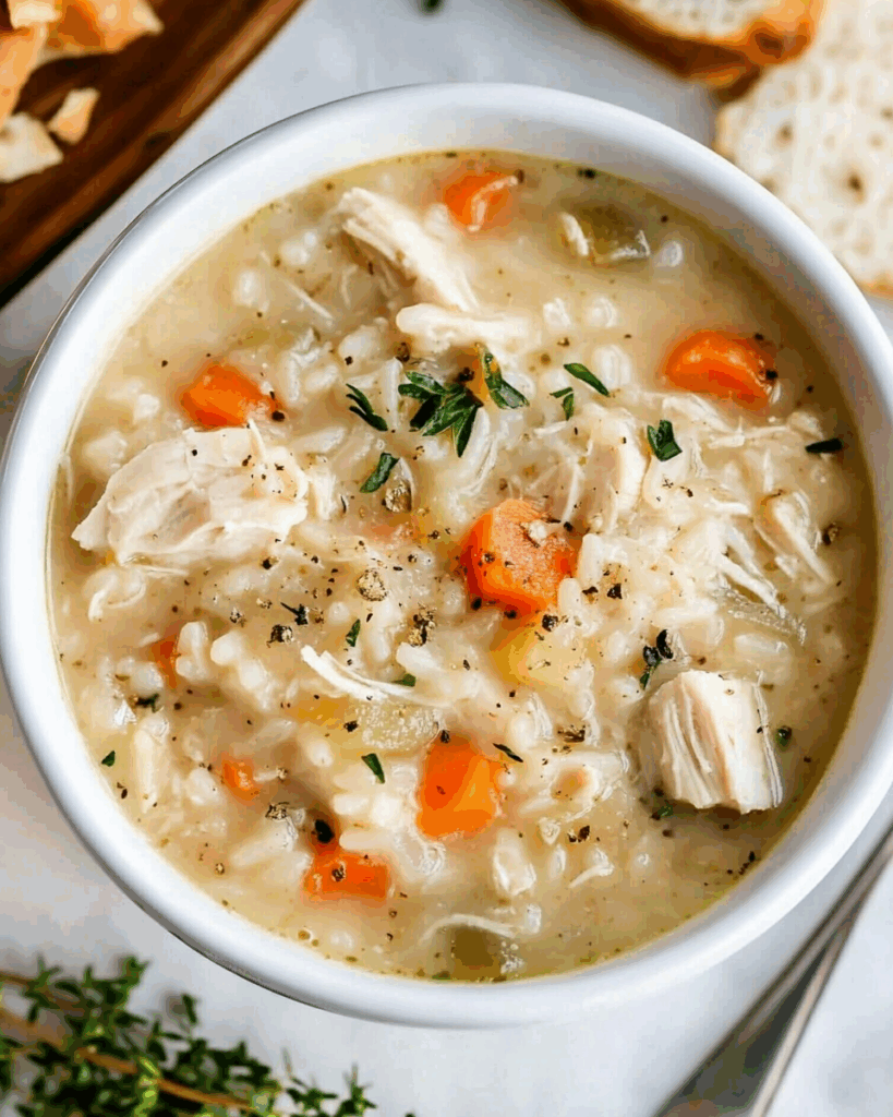 Creamy Chicken and Rice Soup 3