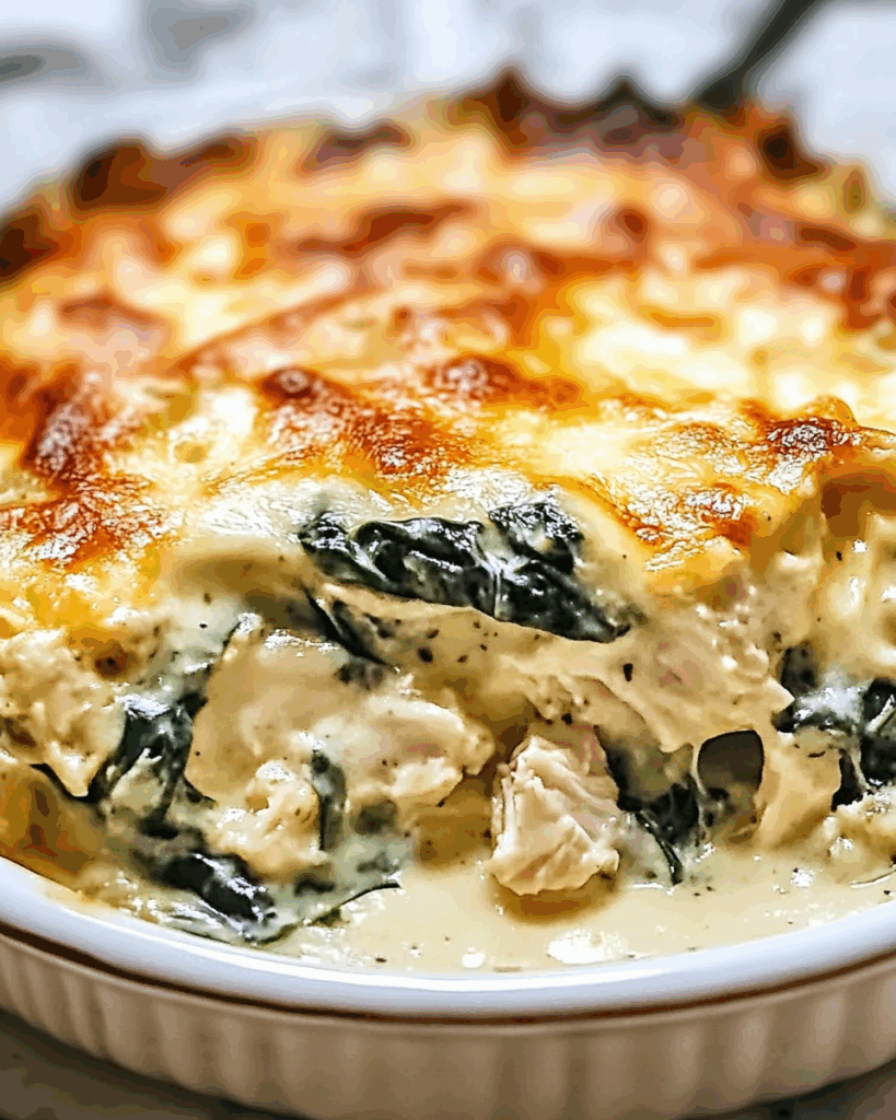 Creamy Chicken and Spinach Casserole