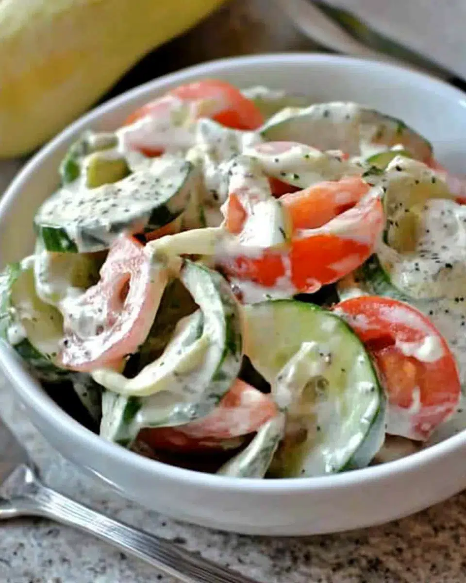Creamy Cucumber Tomato Salad: Refreshing & Easy Recipe