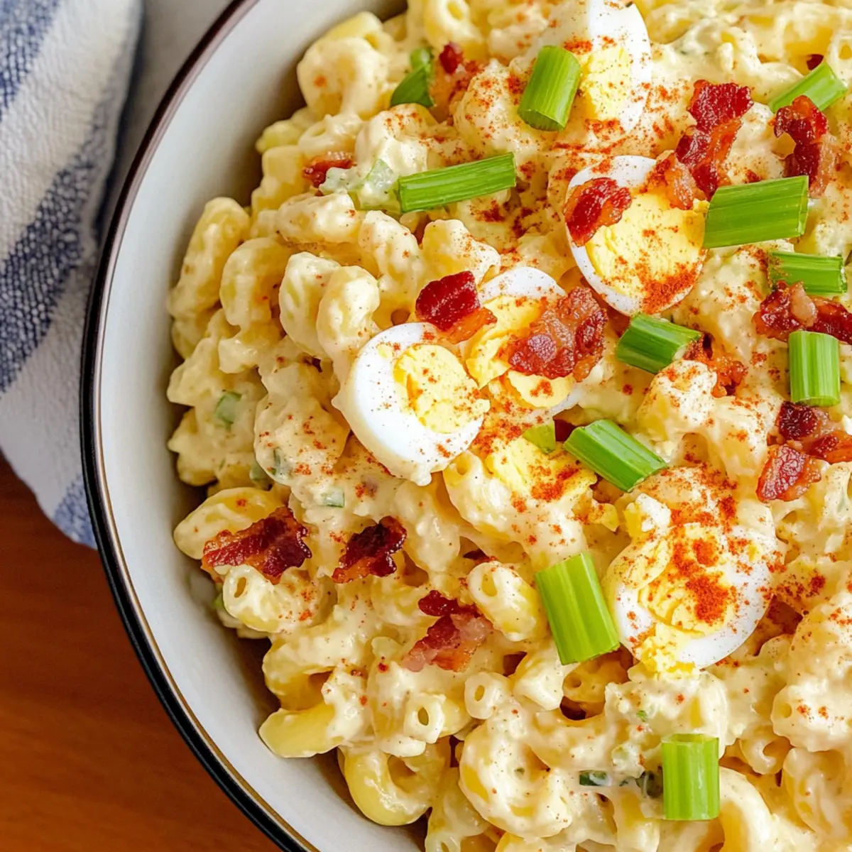 Creamy Deviled Egg Pasta Salad omm1az