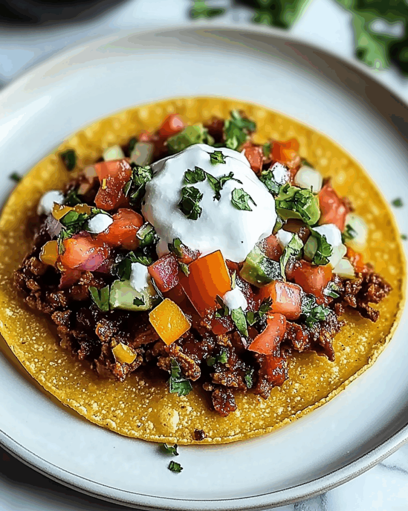 Crunchy Beef Tostadas