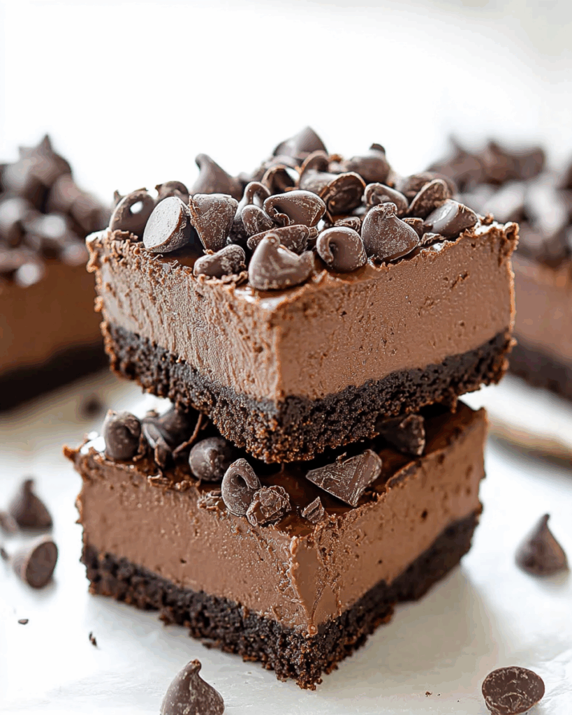 Death by Chocolate No Bake Cheesecake Bars
