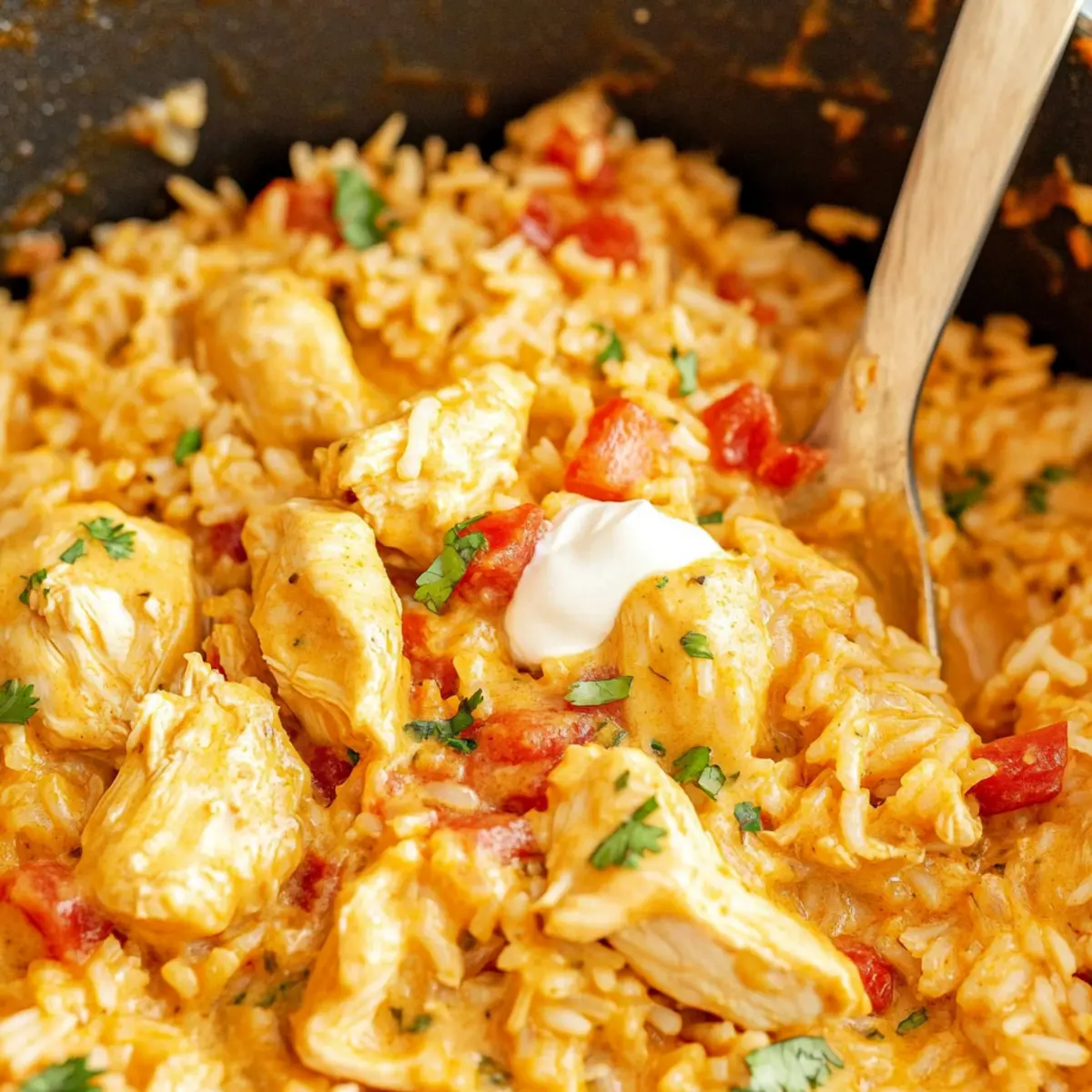 Easy One Pot Queso Chicken and Rice for Cozy Family Dinners
